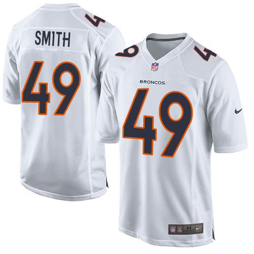 Men Denver Broncos #49 Dennis Smith Nike White Event Game NFL Jersey->denver broncos->NFL Jersey